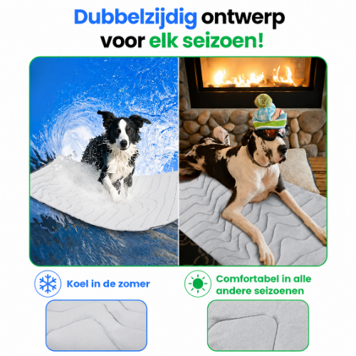 PawCool – Omkeerbare Koelmat en Winterdeken voor Honden